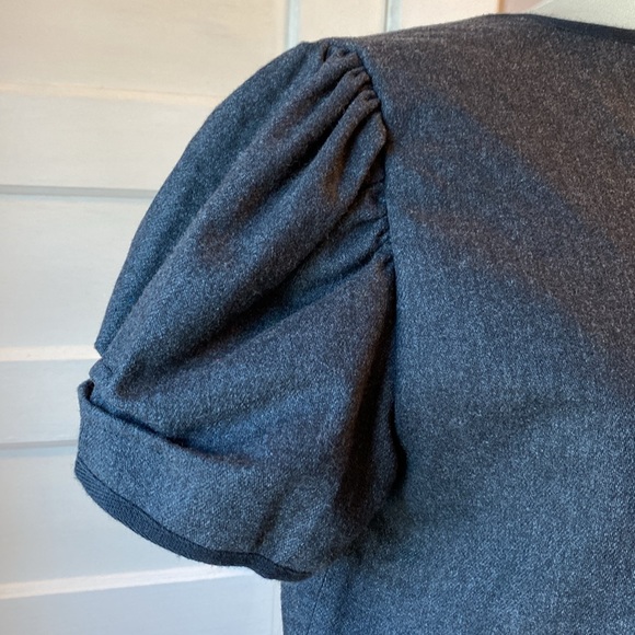 Les Filles d'Ailleurs Puff Sleeve Wool Dress, Size XL - Picture 13 of 15